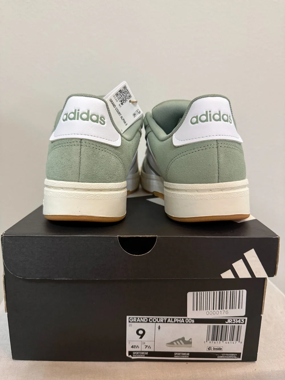 Adidas Grand Court Alpha 00S Green White Sneakers Women's Size 9